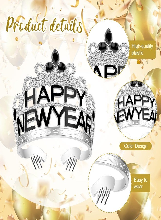 Knitgrip 12 Pcs Happy New Year 2026 Crown Tiara Headband Eve Hats Tiara for Girls Princess Party Favor Headwear Cosplay Accessories - Image 3